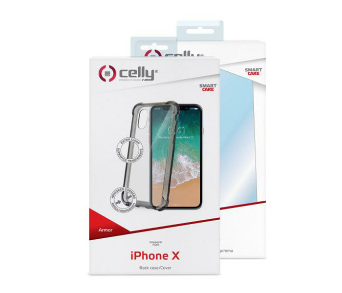 Celly 900BK Armor Mobile Cover for Apple iPhone X - Black - Zoom Image 1