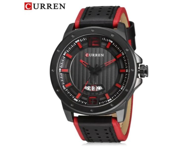 Curren 8293 Analog Quartz Watch For Men Black - Zoom Image 1