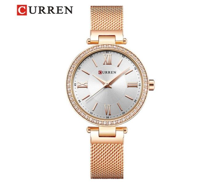 Curren 9011 Fashion Quartz Watch For Women Rose Gold And Silver - Zoom Image