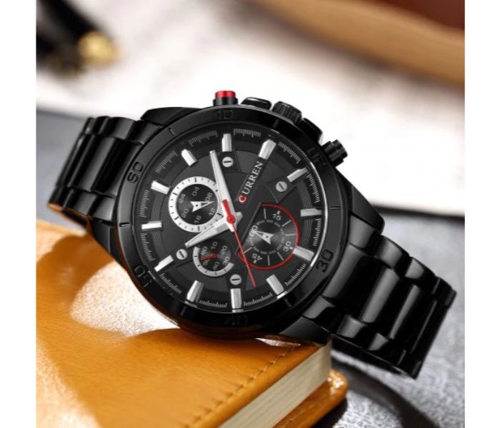 Curren 8275 Analog Business Watch For Men Black - Zoom Image 2