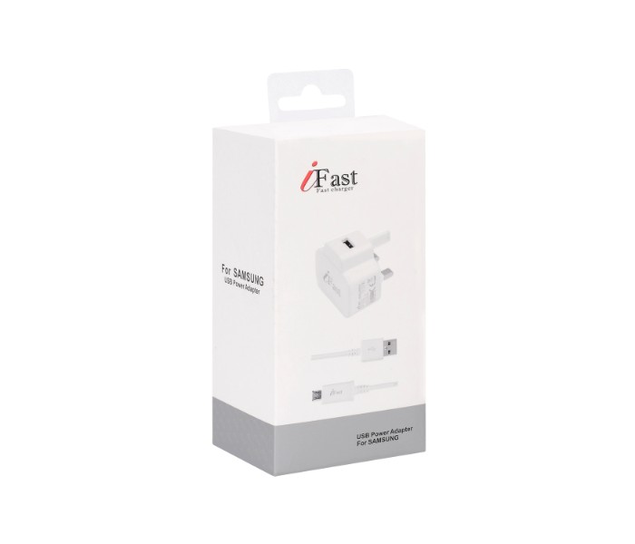 I Fast IF9020 USB Power Adapter for Samsung Phones White - Zoom Image