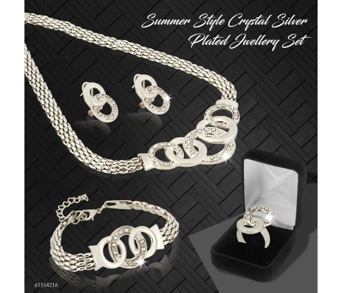 Summer Style Crystal Silver Plated Jewellery Set 61154216 - Zoom Image 1