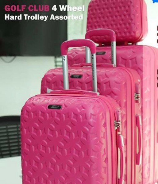 Golf Club Gct-321 4 Wheel Hard Trolley 4 Pieces Pink - Zoom Image 1