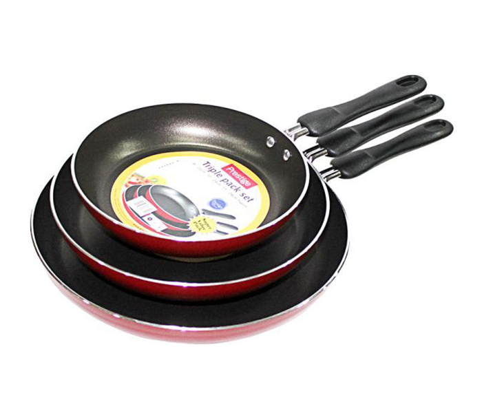 Prestige PR21784 3 Pieces Non-Stick Fry Pan Set, Red - Zoom Image 2