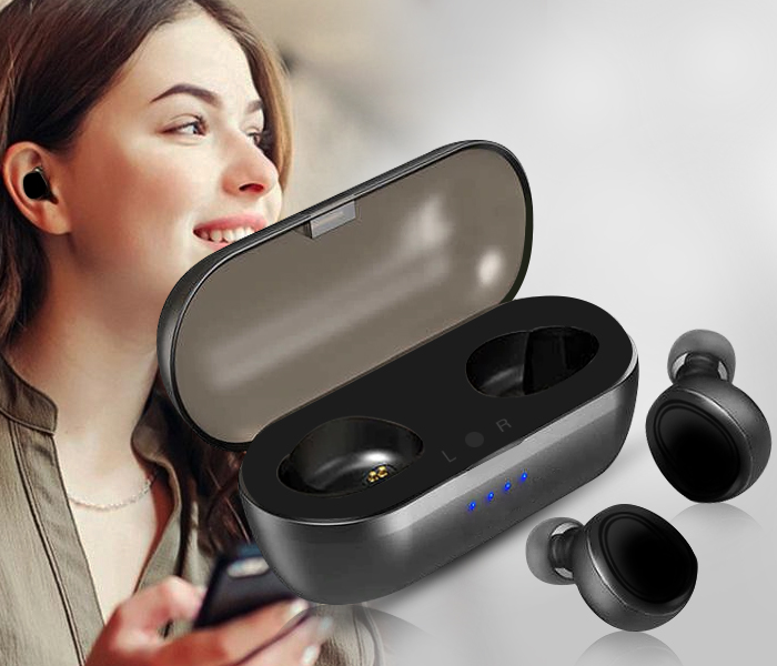 Cilovetty Y-02TWS High Quality Airpods Doble With Power Bank - Black - Zoom Image 2