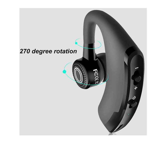 New V9 Wireless Bluetooth In Ear Headset Earphone With Mic - Black - Zoom Image 4