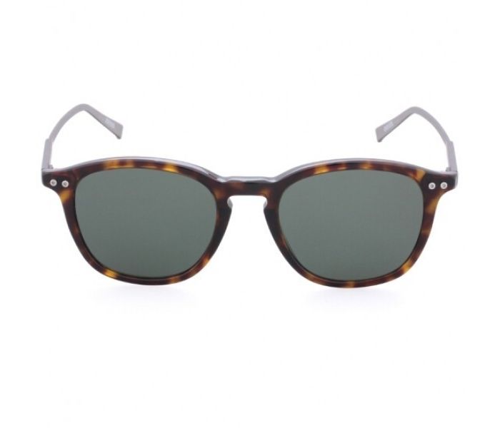 Mont Blanc MB 599S 52R Rectangle Havana Frame & Green Mirrored Sunglasses for Women - Zoom Image