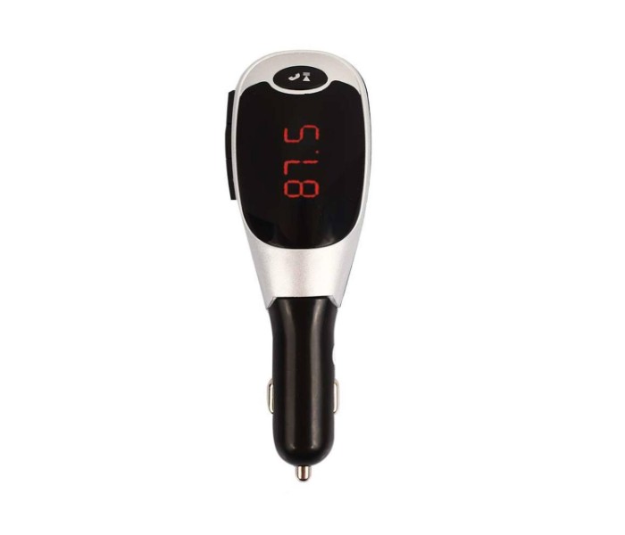 Multi-Functional Handsfree Bluetooth Car Kit FM Transmitter with USB and Micro SD Support M5 Black - Zoom Image 4