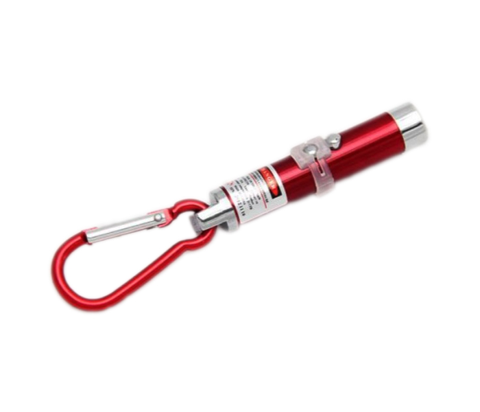 2 in 1 LED Keychain Pen Pointer Flashlight FL21R Red - Zoom Image