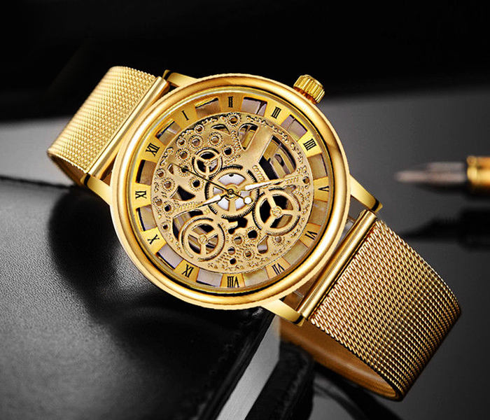 FLLi 18k Gold Plated Machinery Design Watch - Zoom Image 2