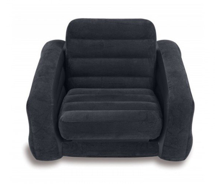 Intex ZX-68565 Inflatable Sofa Bed Pull-Out Single Seater - Black - Zoom Image 2