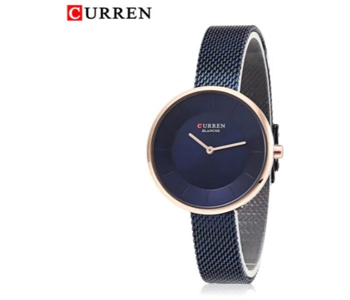 Curren 9030 Stainless Steel Analog Quartz Watch For Women Blue - Zoom Image 1