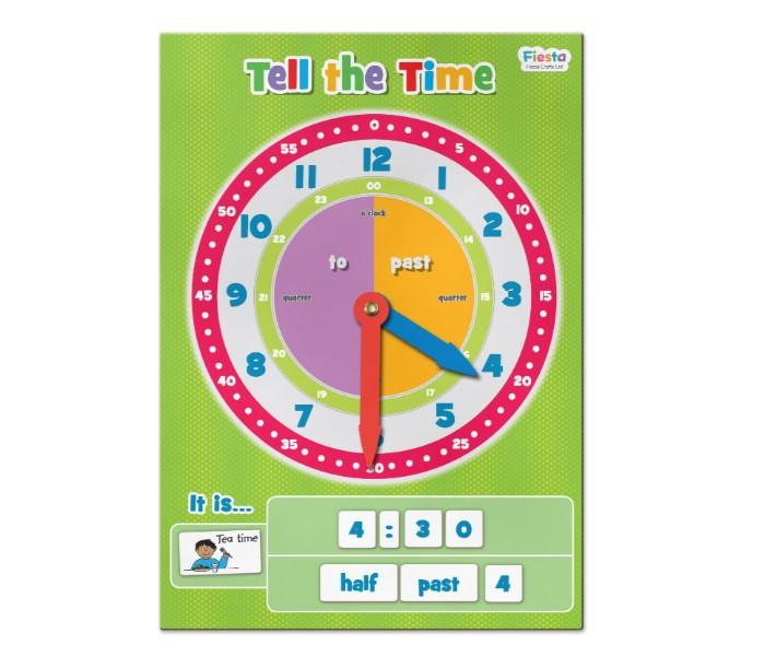 Fiesta Crafts T-2763 Tell The Time Green - Zoom Image 1