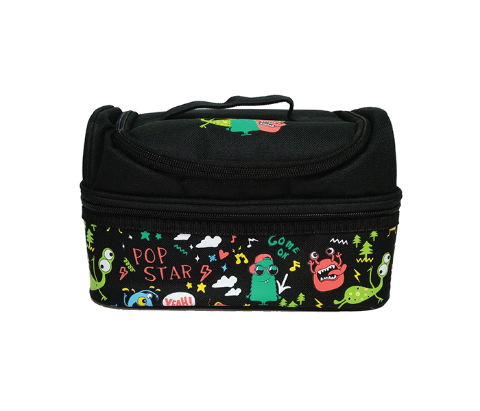 Smily Kiddos SK11004001 Dual Slot Lunch Bag - Black - Zoom Image 4