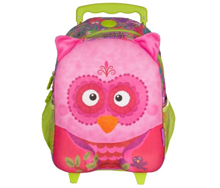 Okiedog 86014 Wildpack Junior Trolley Owl W-Eva Front Size M For Unisex Pink And Green - Zoom Image 2