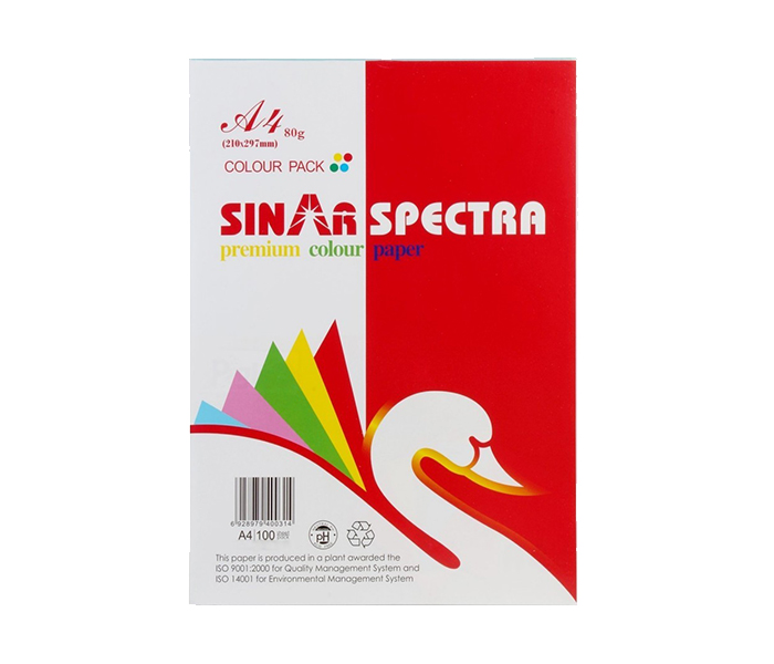 Sinar Line 80 gsm A4 Rinbow Paper - 250 Sheets - Zoom Image 1