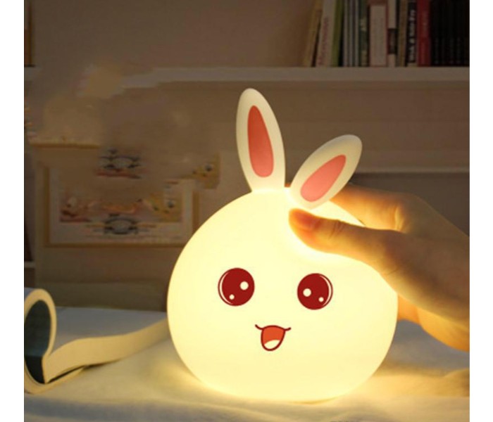 Cute Rabbit Silicone LED Night Lamp with Touch Sensor and 7 Mode Changing Colors SNL75 Assorted - Zoom Image 5