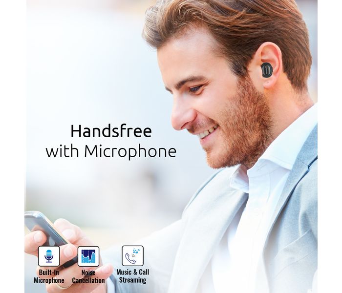 Promate Halo Lightweight Universal Wireless Mono Earphone, Black - Zoom Image 4