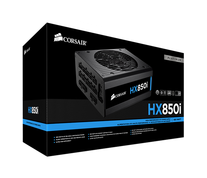 Corsair CP-9020073-UK HXi Series HX850i High-Performance ATX 850W 80 Plus Platinum Certified PSU - Black - Zoom Image 5