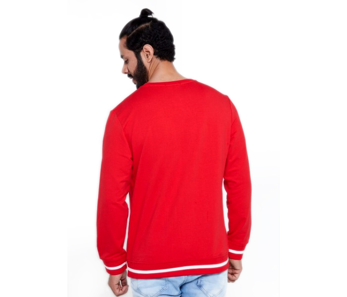 Petro OU10035 Solid Crew Neck Sweat Shirt 2XL- Red - Zoom Image 4