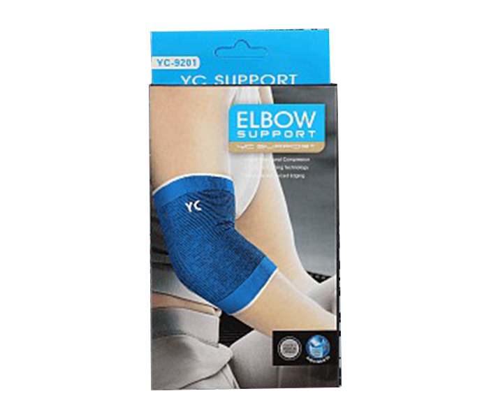 YC9201 Elastic Elbow Support Adjustable Fit Set - 2 Pieces, Blue - Zoom Image 2