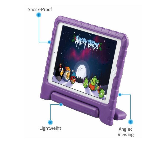 Promate Bamby-Air2 Shockproof Kiddie Case with Convertible Stand for iPad Air2 - Purple - Zoom Image 1