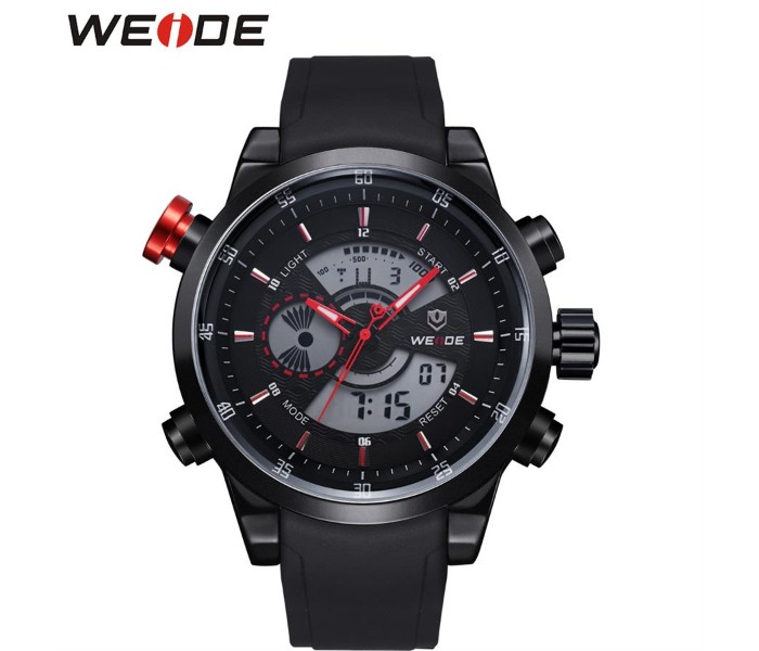 Weide WH 3401PU Mens Analog and Digital Watch Black and Red - Zoom Image 4