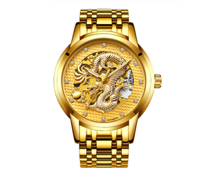 SW Luxury Dragon Automatic Mechanical Watches For Men - Gold - Zoom Image 1