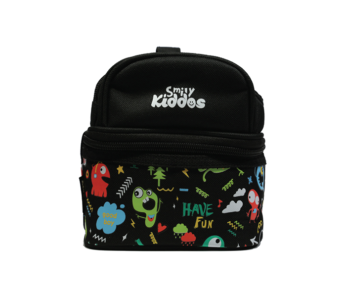 Smily Kiddos SK11004001 Dual Slot Lunch Bag - Black - Zoom Image 1