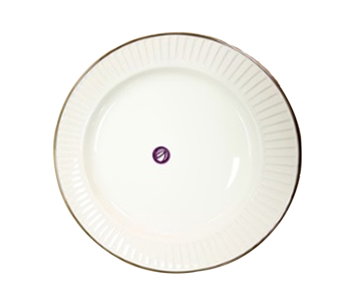 Qualitier QA-IP-1004 26.5 CM Drape Platinum Dinner Plate - White - Zoom Image