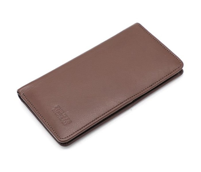 Philippe Morgan GW671 Unisex Leather Passport Wallet Brown - Zoom Image 1