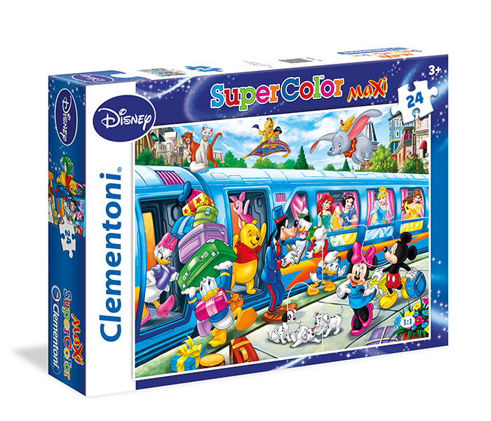 Disnep Clementoni Maxi Puzzle Disney Train - Set Of 24Pcs - Zoom Image