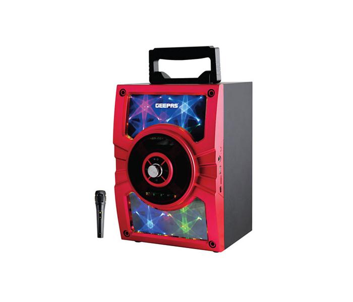 Geepas GMS5888 Portable & Rechargeable Speaker System with Bluetooth - Red - Zoom Image