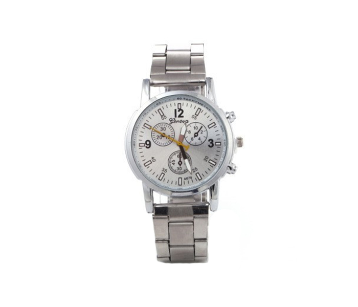 AKM AM018 Geneva Waterproof Business Men's Watch, Grey & Silver - 2 Pieces - Zoom Image 2