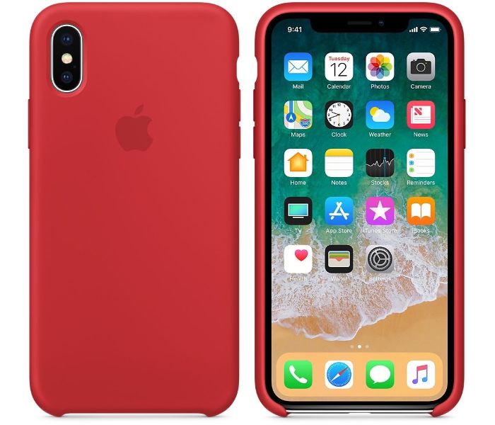 Silicone Case For Apple iPhone X MQT52ZM/A Red - Zoom Image 1