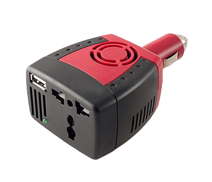 DLC 150 Watts Car Power Inverter - Black & Red - Zoom Image 1