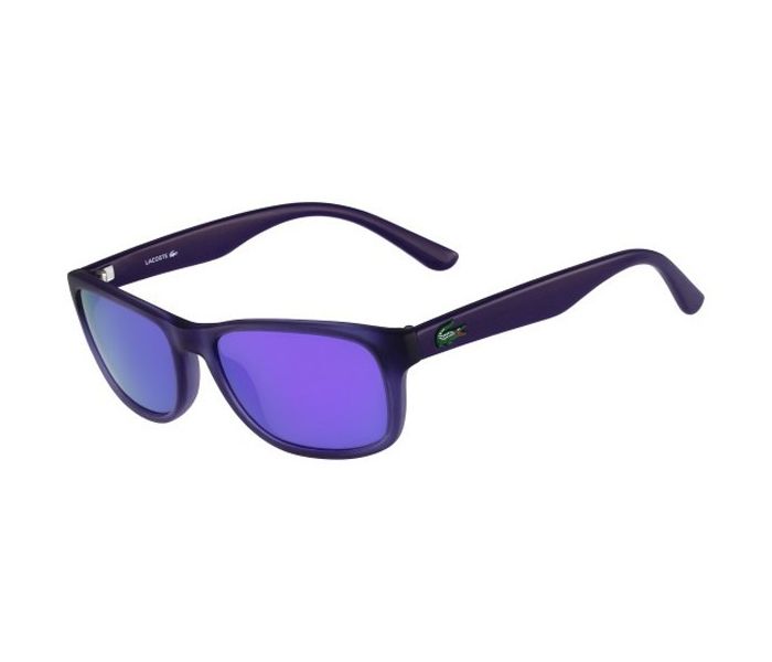 Lacoste L3601S 514 Rectangle Matte Violet Frame & Violet Mirrored Sunglasses for Unisex - Zoom Image 1