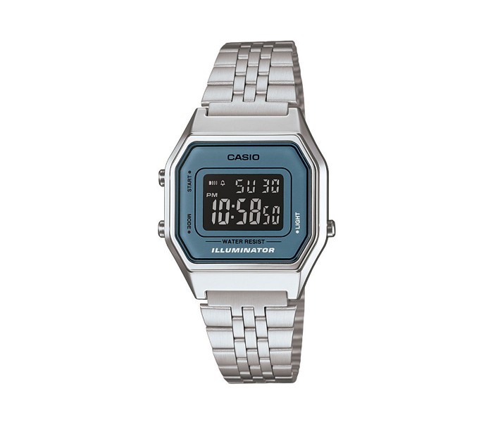 Casio LA680WA-2BDF Womens Digital Watch Silver and Blue - Zoom Image 4