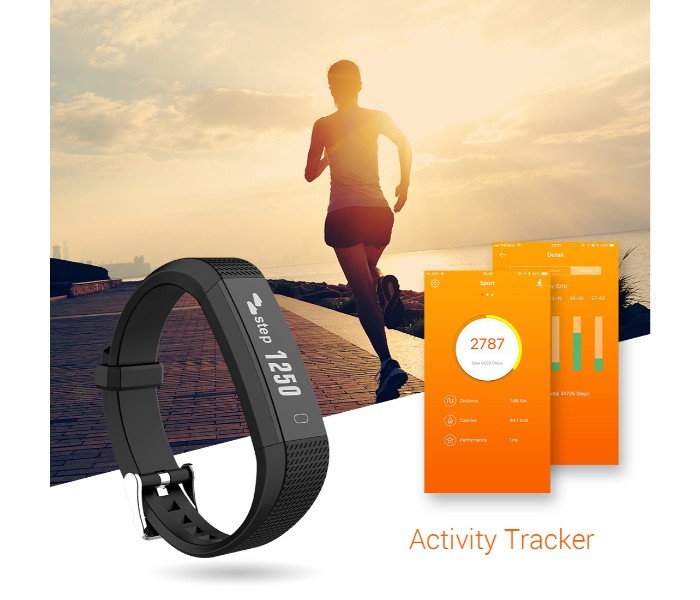 Riversong IP65 Act HR Fitness Tracker, Heart Rate Monitor Black - Zoom Image 3