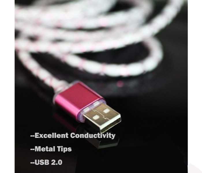 Fashionable LED Smart Quick Charge Micro USB To USB Data Cable For Android Devices, UDC233 Assorted - Zoom Image 1