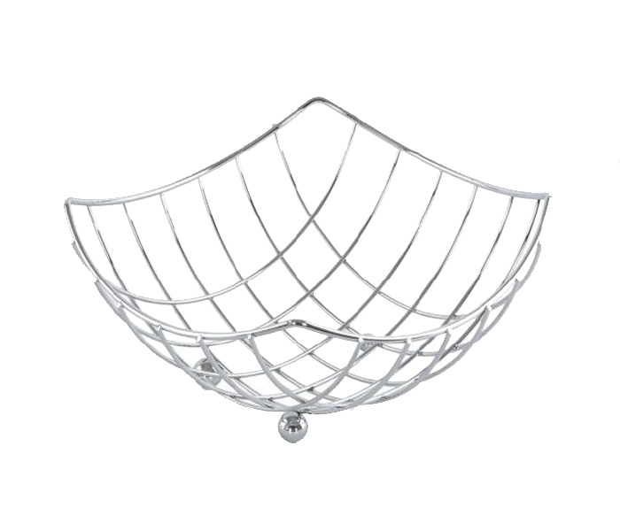 Delcasa DC1256 15cm Stainless Steel Square Fruit Basket - Silver - Zoom Image