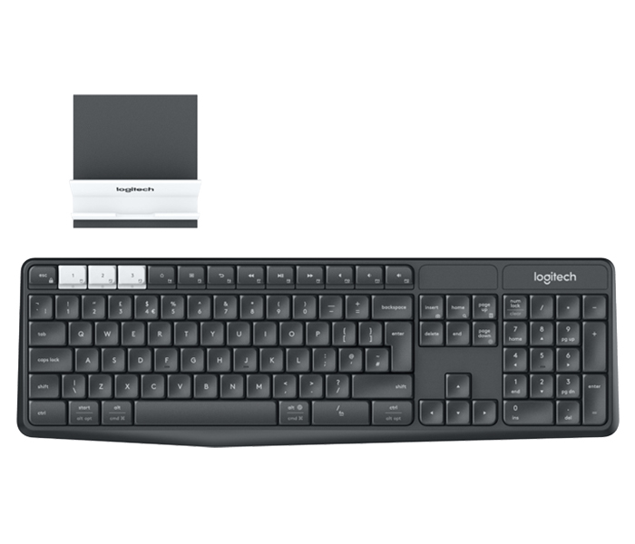 Logitech 920-008181 K375s Multi-Device Wireless Keyboard & Stand Combo - English, Black - Zoom Image 3