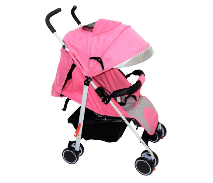 Foldable Baby Stroller AR-136-1 Grey and Pink - Zoom Image 2