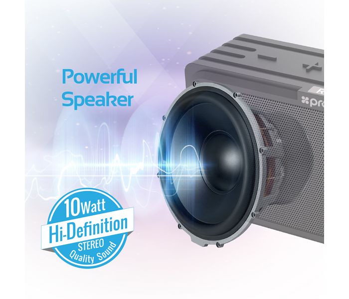 Promate Rustic-3 10W IPX6 Waterproof Wireless Speaker with Micro SD Card Slot - Blue - Zoom Image 4