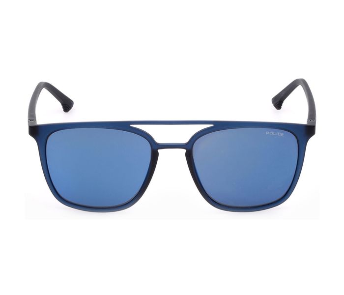 Police SPL366M U58B Aviator Black Frame & Blue Gradient Mirrored Sunglasses for Men - Zoom Image 1