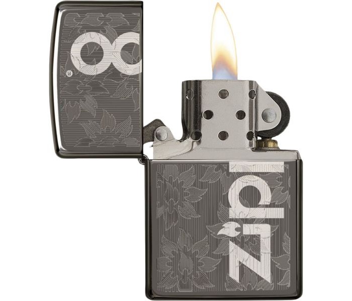 Zippo 29241 150 Zippo Logo Lighter Dark Grey - Zoom Image 1