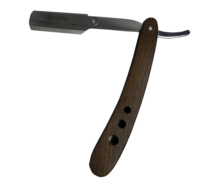 Tips & Toes TT-699 Professional Straight Razor for Classic Shaving, Pure Natural Wood Handmade Handle - Zoom Image 2