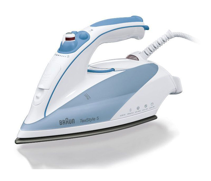 Braun TS-525 2000W TexStyle 5 Steam Iron, White & Blue - Zoom Image 2