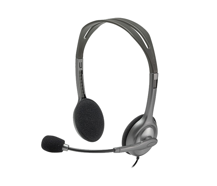 Logitech 981-000271 H110 Stereo Headset - Black & Grey - Zoom Image 5