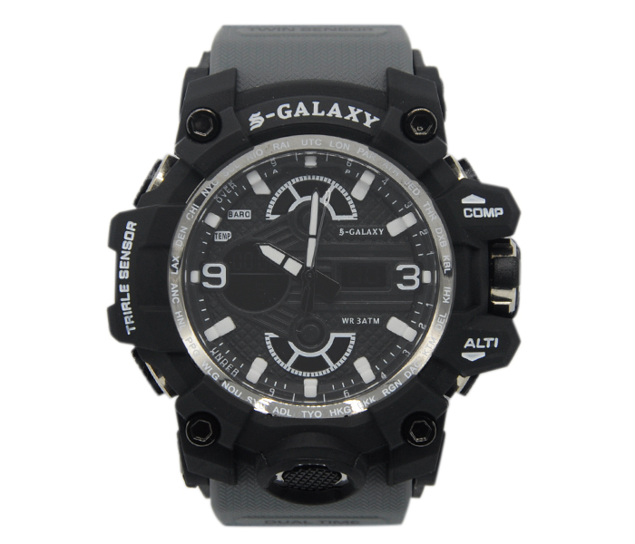 Galaxy GSW-759 Unisex Analog and Digital Sports Watch Black and Grey - Zoom Image 3